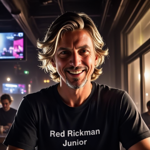 Visual representation of the Red Rickman Junior alter ego
